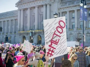 Actors and non-actors protesting casting couch nightmares during the #metoo movement.