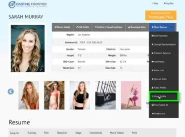 Sharing your profile