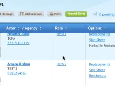 Printing schedules | Casting Frontier