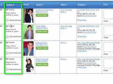 How to Confirm or Cancel an Audition or Request Time Changes