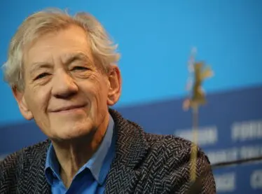 Legendary actor Ian McKellen discussing hand movements in actong.