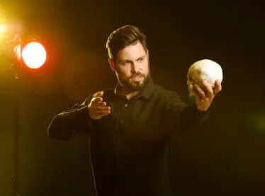 An actor choosing a monologue.
